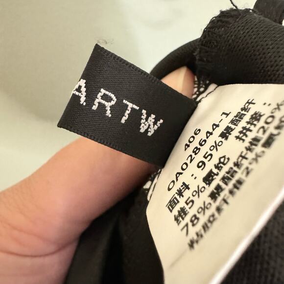 Monartw Trouser Pants Women L Black White Houndstooth Elastic Waist Straight Leg - Picture 9 of 11